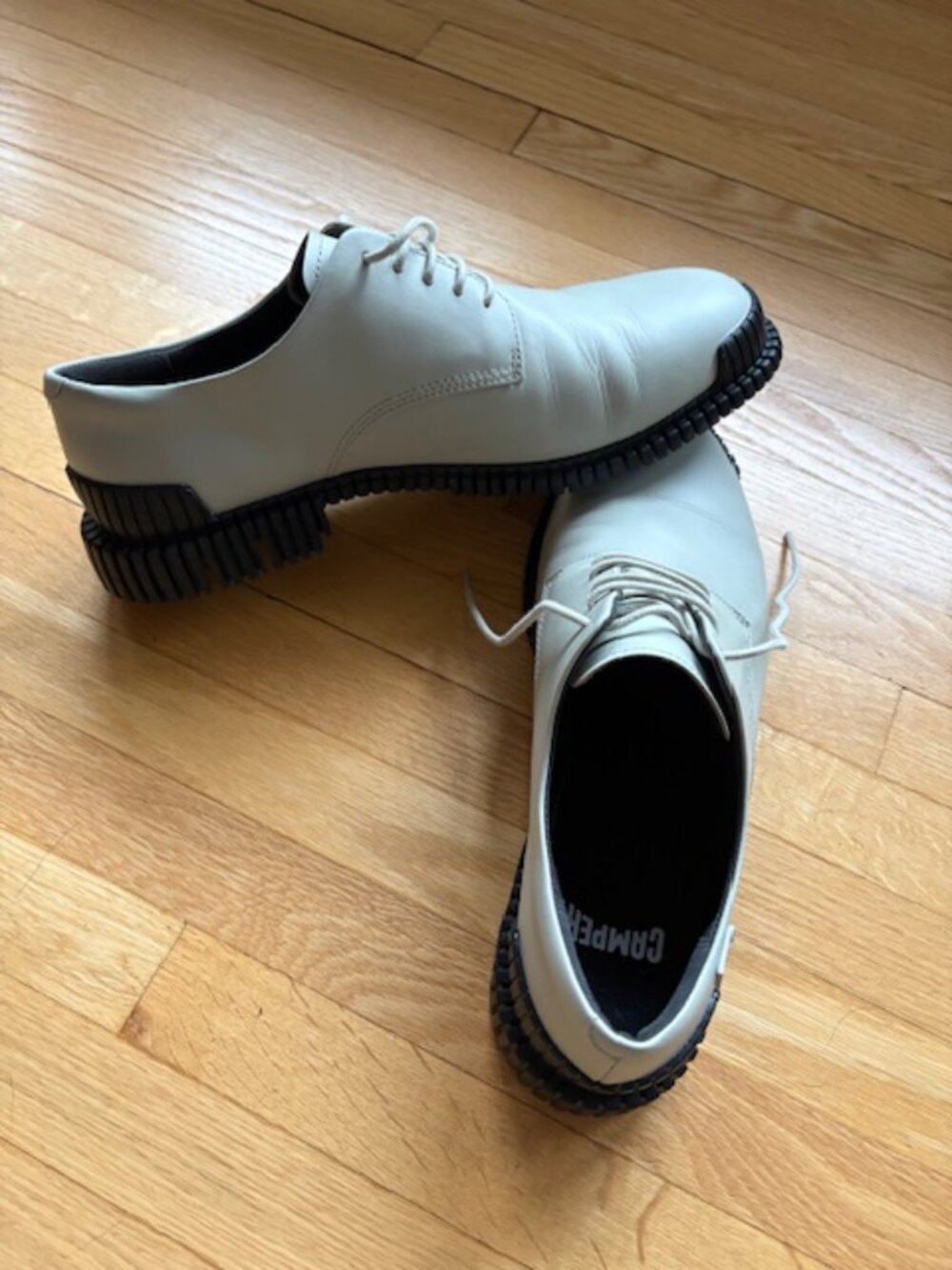 Camper Pix Gray Leather Shoes for Women
